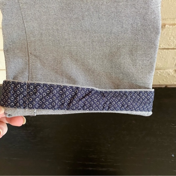 Ted Baker London Mens 34R Gray Khaki Cotton Blend Modern Pants - Picture 2 of 7